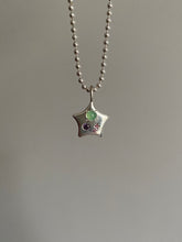 Load image into Gallery viewer, alien orb bejewelled star necklace *ball chain sold separately*