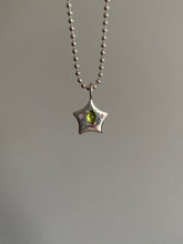 Load image into Gallery viewer, made-to-order peridot and pink tourmaline watermelon star necklace *please read description