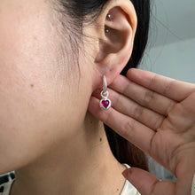 Load image into Gallery viewer, (made-to-order) chunky ruby queen of hearts earrings