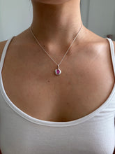 Load image into Gallery viewer, pink sapphire orb necklace