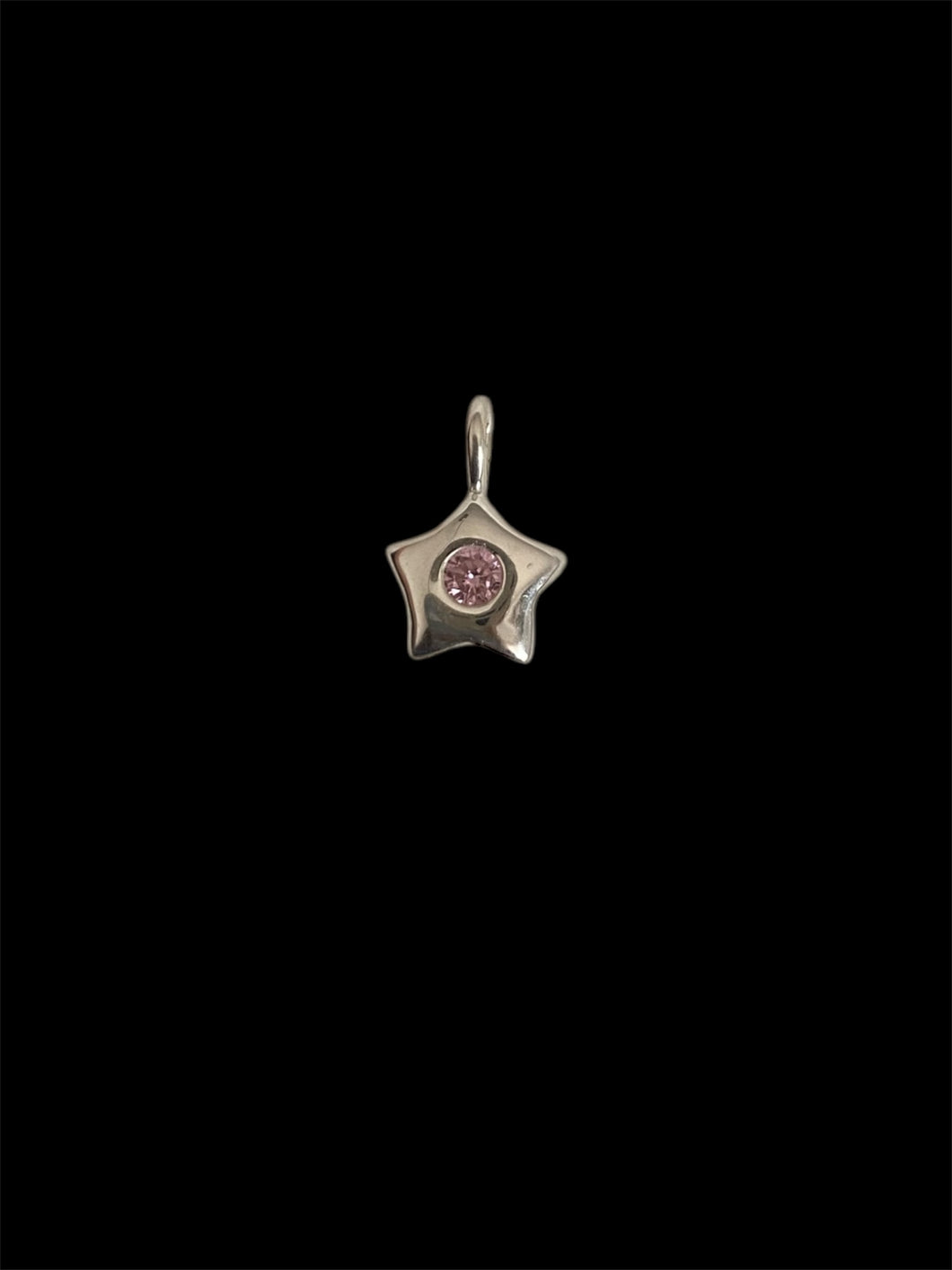 dainty pink star pendant