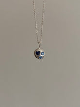 Load image into Gallery viewer, sapphire comet tab necklace
