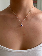 Load image into Gallery viewer, deep blue spinel heart pebble necklace
