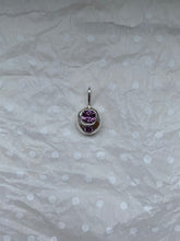 Load image into Gallery viewer, amethyst chubby tamagotchi necklace
