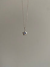 Load image into Gallery viewer, miniature blue star necklace
