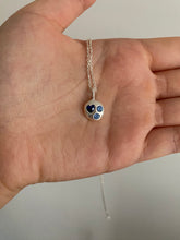 Load image into Gallery viewer, sapphire comet tab necklace
