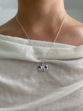 Load image into Gallery viewer, sapphire butterfly necklace
