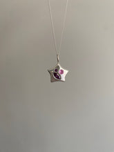 Load image into Gallery viewer, bejewelled pink and purple star necklace

