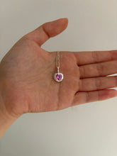 Load image into Gallery viewer, pink sapphire heart chunk necklace
