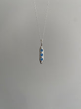 Load image into Gallery viewer, (blue) peas in a pod necklace
