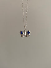 Load image into Gallery viewer, sapphire butterfly necklace
