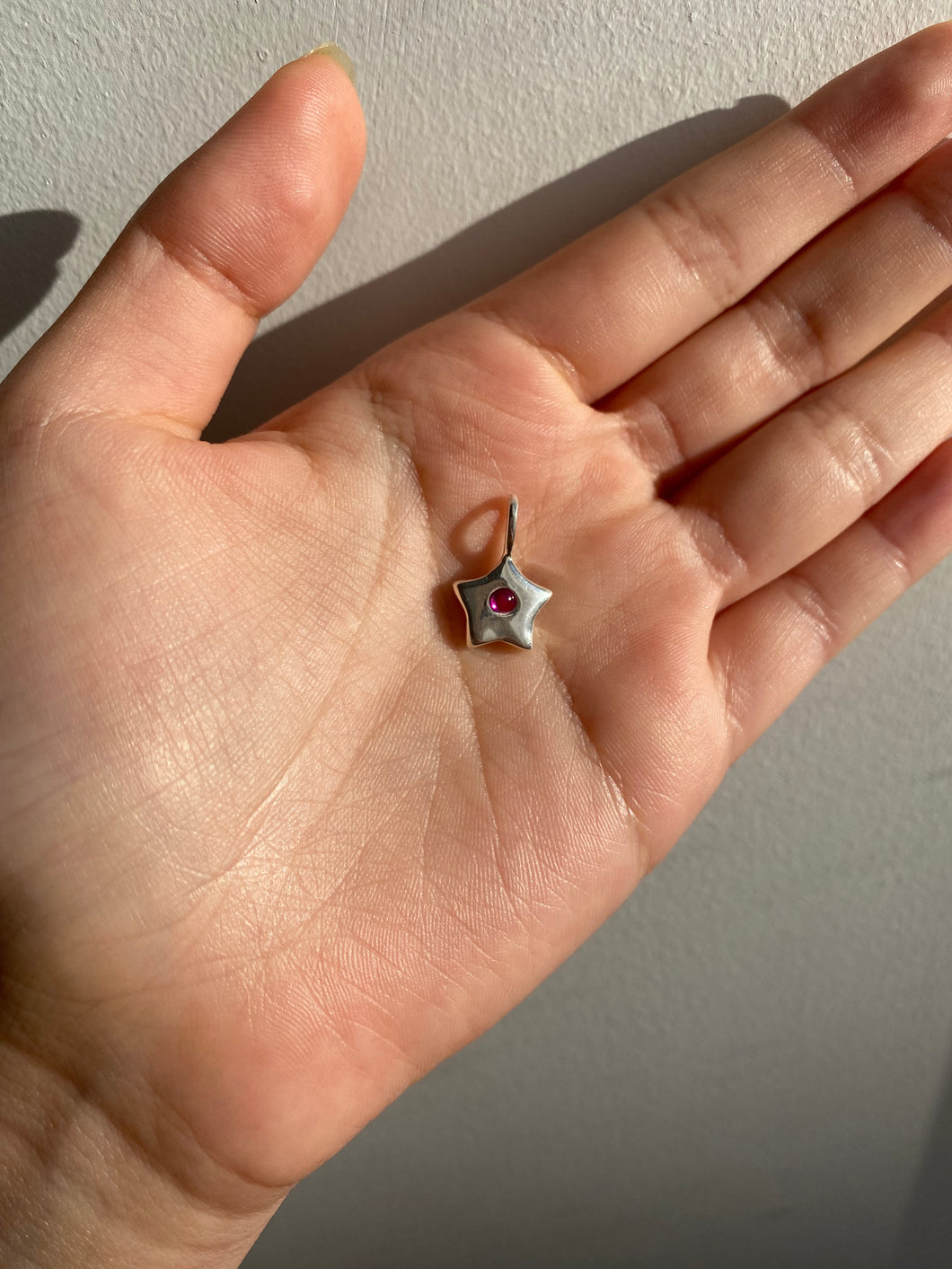 cabochon ruby star necklace