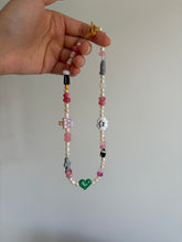 Load image into Gallery viewer, pink mushroom beaded necklace
