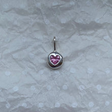 Load image into Gallery viewer, dainty mini sapphire heart necklace

