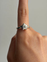 Load image into Gallery viewer, *sample* chubby star ring set with blue topaz size M / 6.25
