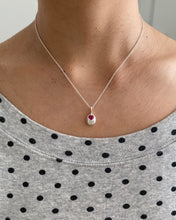 Load image into Gallery viewer, sweetheart ruby drop necklace

