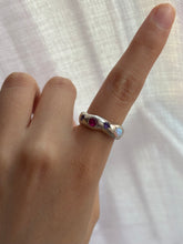 Load image into Gallery viewer, sample amethyst, ruby, opal ring size L or US 6
