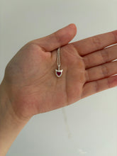 Load image into Gallery viewer, mini ruby devil heart necklace
