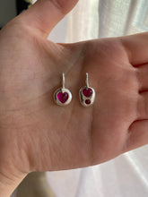 Load image into Gallery viewer, ruby heart walkie-talkie necklace
