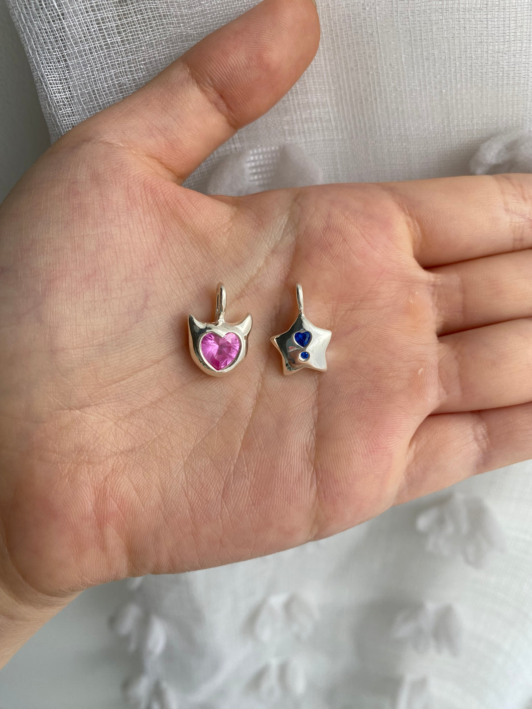 custom blue star necklace ⭐️