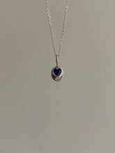Load image into Gallery viewer, sapphire star tamagotchi necklace
