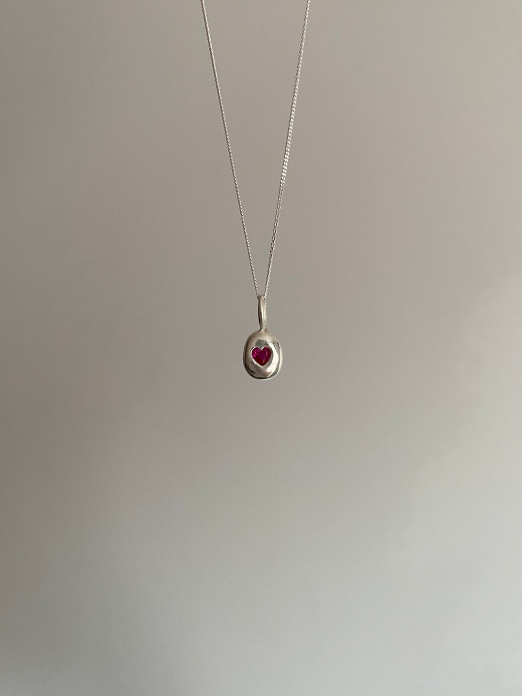 dainty ruby heart drop