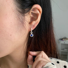 Load image into Gallery viewer, (made-to-order) chunky deep blue sapphire earrings
