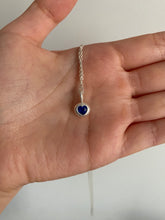 Load image into Gallery viewer, deep blue sapphire drop necklace
