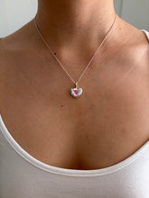 Load image into Gallery viewer, spiral princess heart charm necklace
