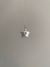Load image into Gallery viewer, baby blue heart star necklace
