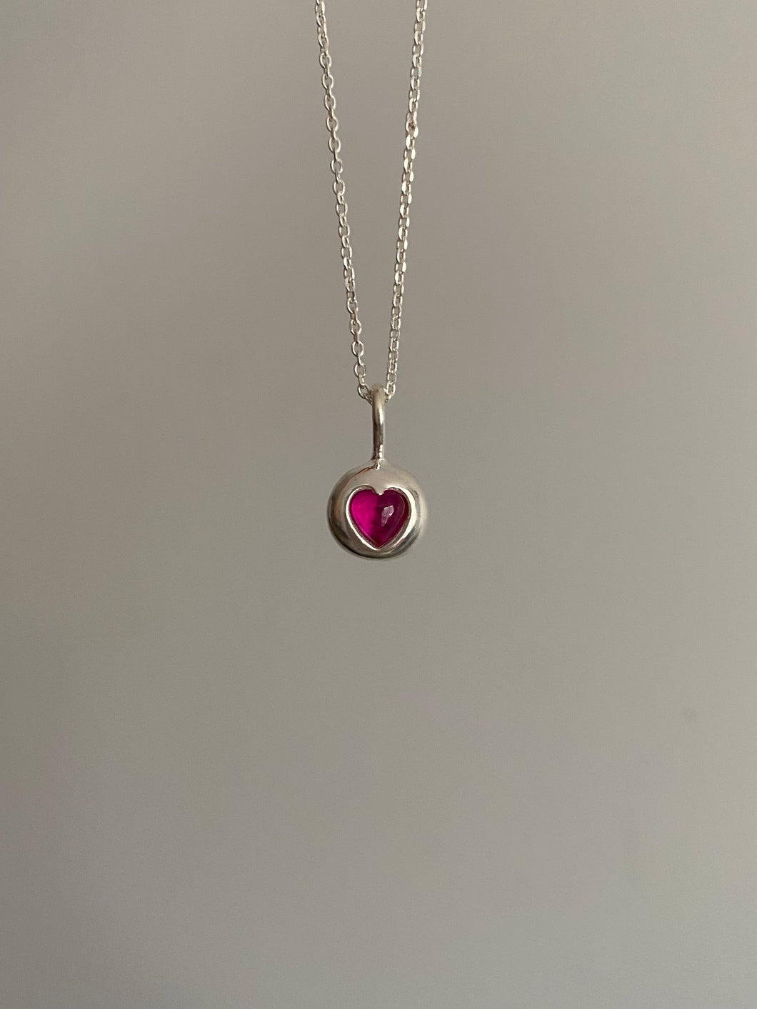 cabochon ruby bubble necklace (made-to-order)