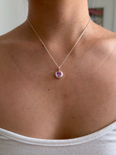 Load image into Gallery viewer, pink sapphire heart chunk necklace
