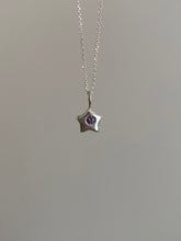 Load image into Gallery viewer, dainty amethyst star necklace
