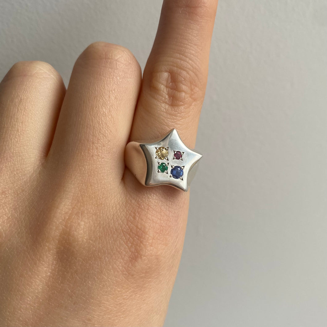 chunky star signet size 6.5