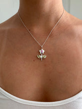 Load image into Gallery viewer, pink sapphire wild flower necklace
