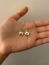 Load image into Gallery viewer, dainty peach moonstone star necklace
