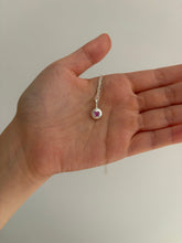 Load image into Gallery viewer, cutie mini pink sapphire pebble necklace
