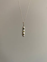 Load image into Gallery viewer, 3 peridot peas in a pod necklace (made-to-order)
