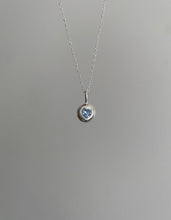 Load image into Gallery viewer, light blue spinel heart bubble necklace (made-to-order)
