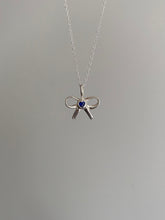 Load image into Gallery viewer, sweetheart spinel bow necklace
