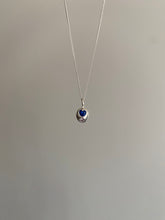 Load image into Gallery viewer, blue spinel heart drop necklace
