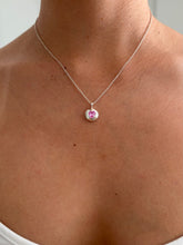 Load image into Gallery viewer, pink sapphire cosmic pebble necklace
