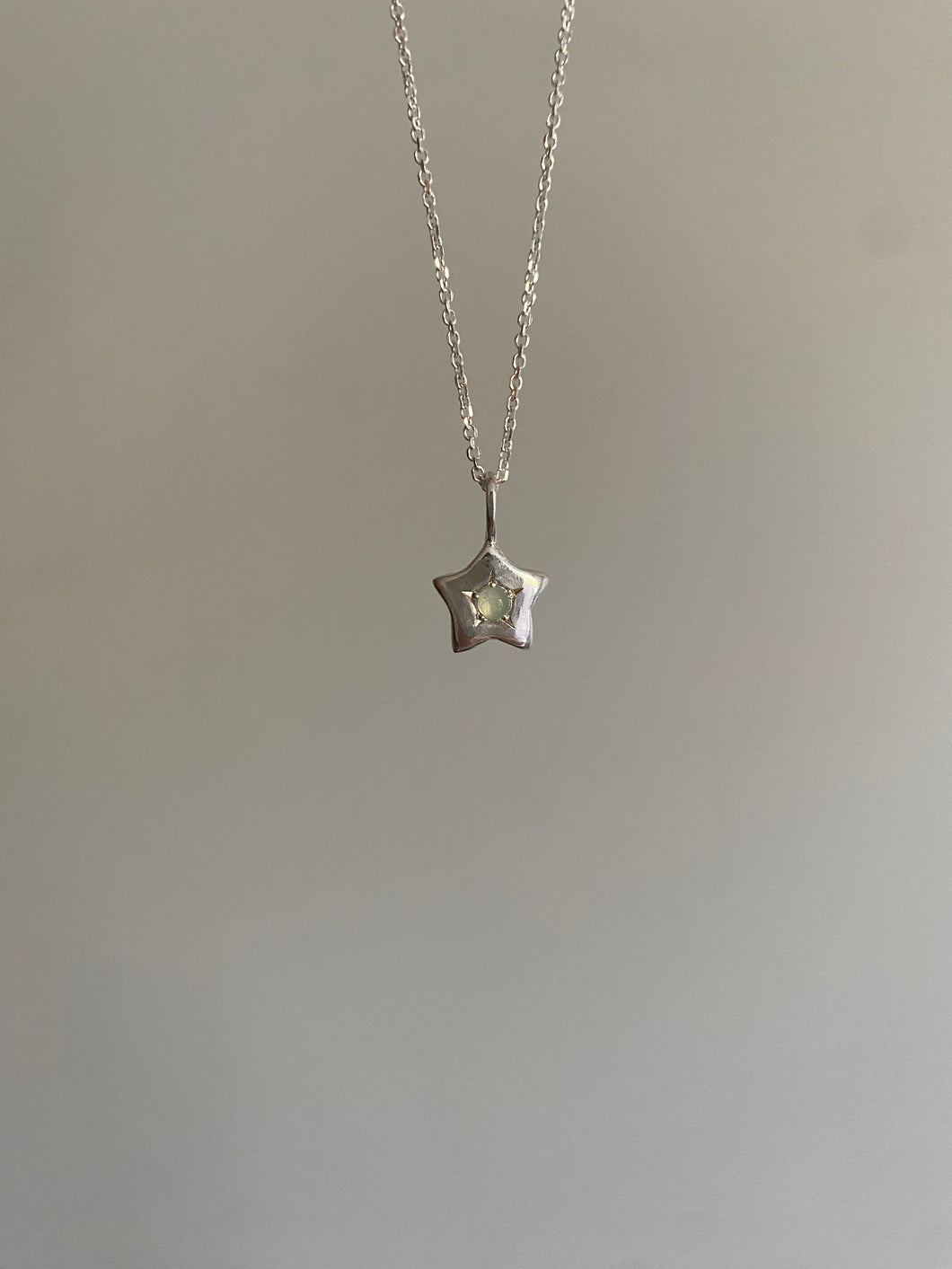 chrysoprase star necklace