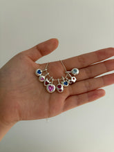 Load image into Gallery viewer, pink sapphire heart chunk necklace
