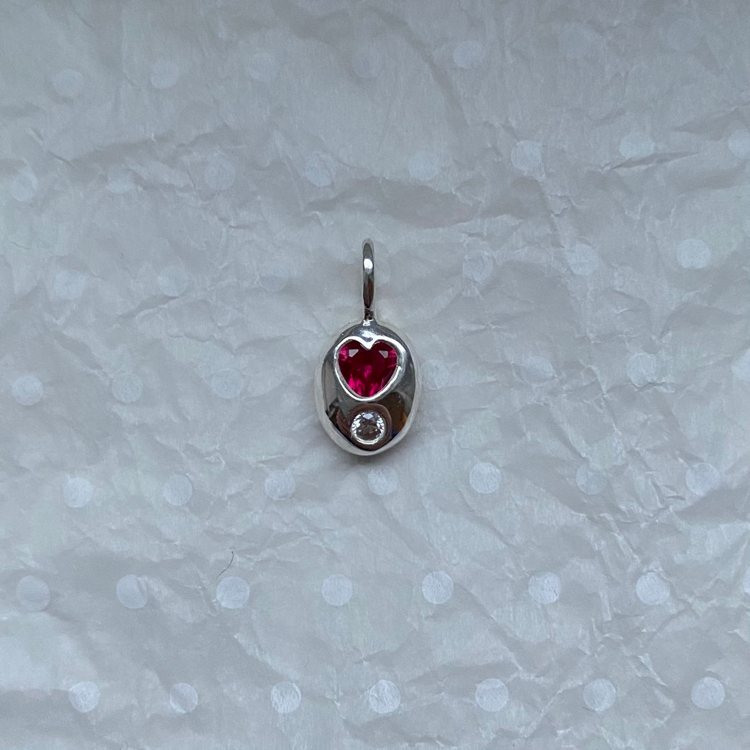 dainty ruby drop necklace