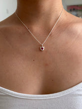 Load image into Gallery viewer, mini ruby devil heart necklace
