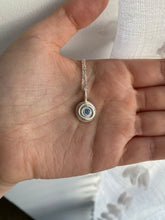 Load image into Gallery viewer, blue spiral worry pendant
