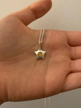 Load image into Gallery viewer, dainty peach moonstone star necklace
