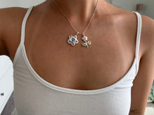 Load image into Gallery viewer, pink sapphire wild flower necklace
