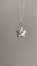 Load and play video in Gallery viewer, baby blue heart star necklace
